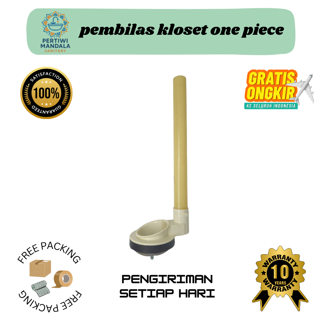 Pembilas Kloset Duduk One Piece / monoblok – Anti Bocor, engkol flush samping // Flush / tombol / En