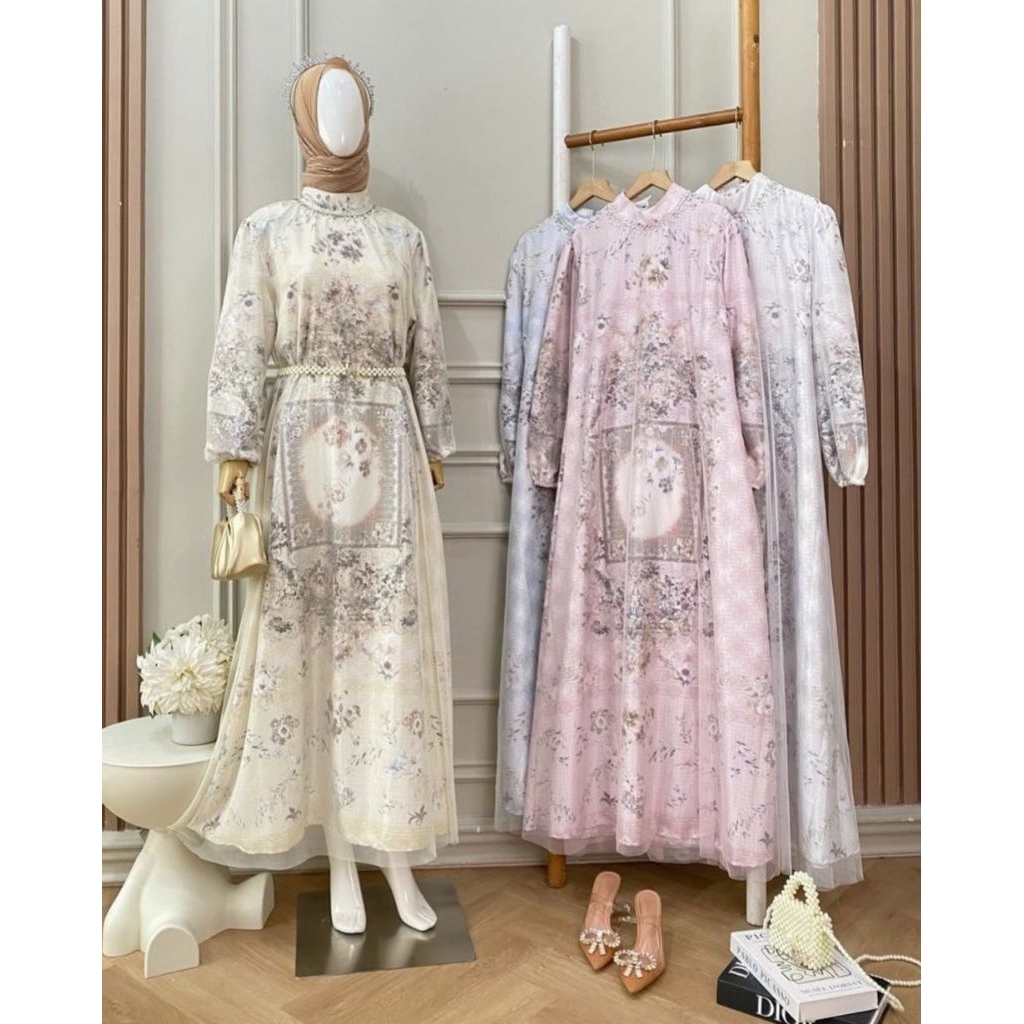 Ameera Tulle Dress Gamis Raya