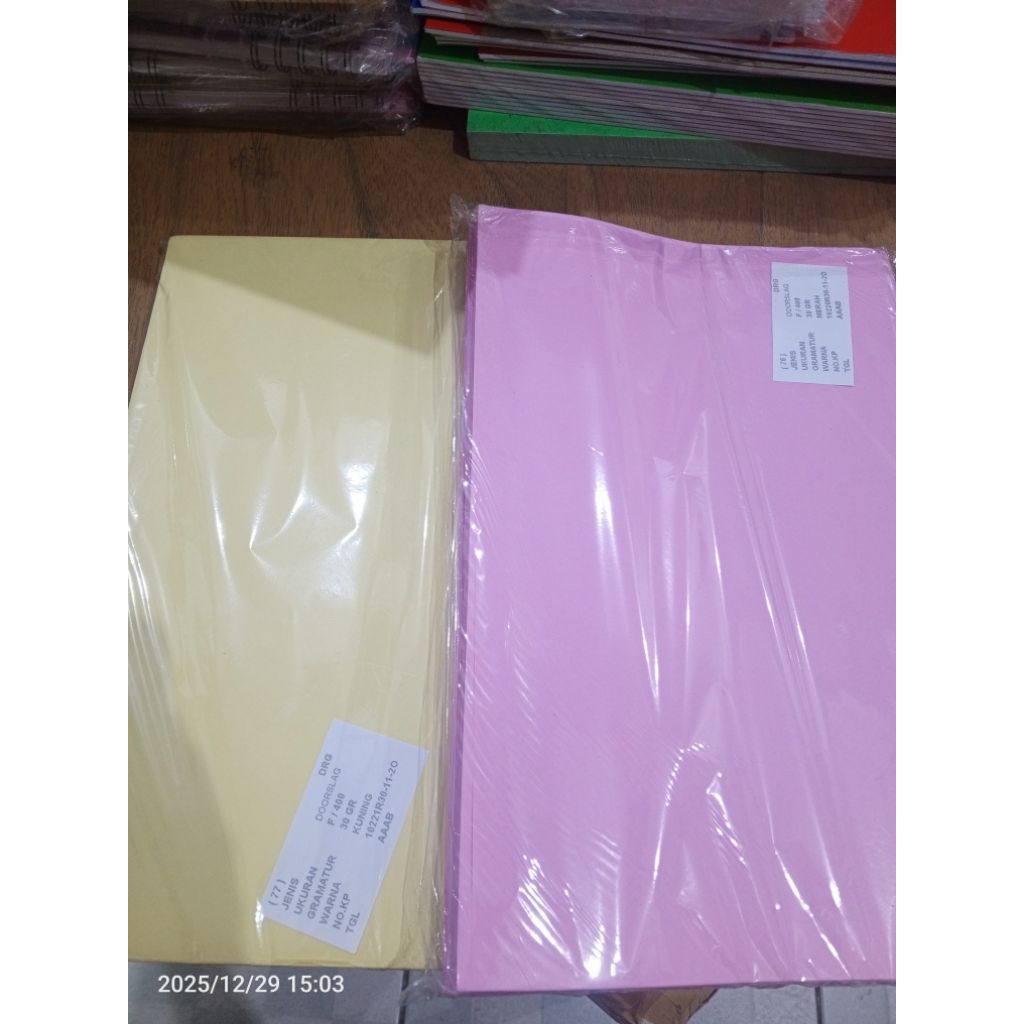 (400 LEMBAR) KERTAS DOORSLAG   F4 / KERTAS PEMBUNGKUS SEPATU/PEMBUNGKUS BAJU /KERTAS FOLIO WARNA
