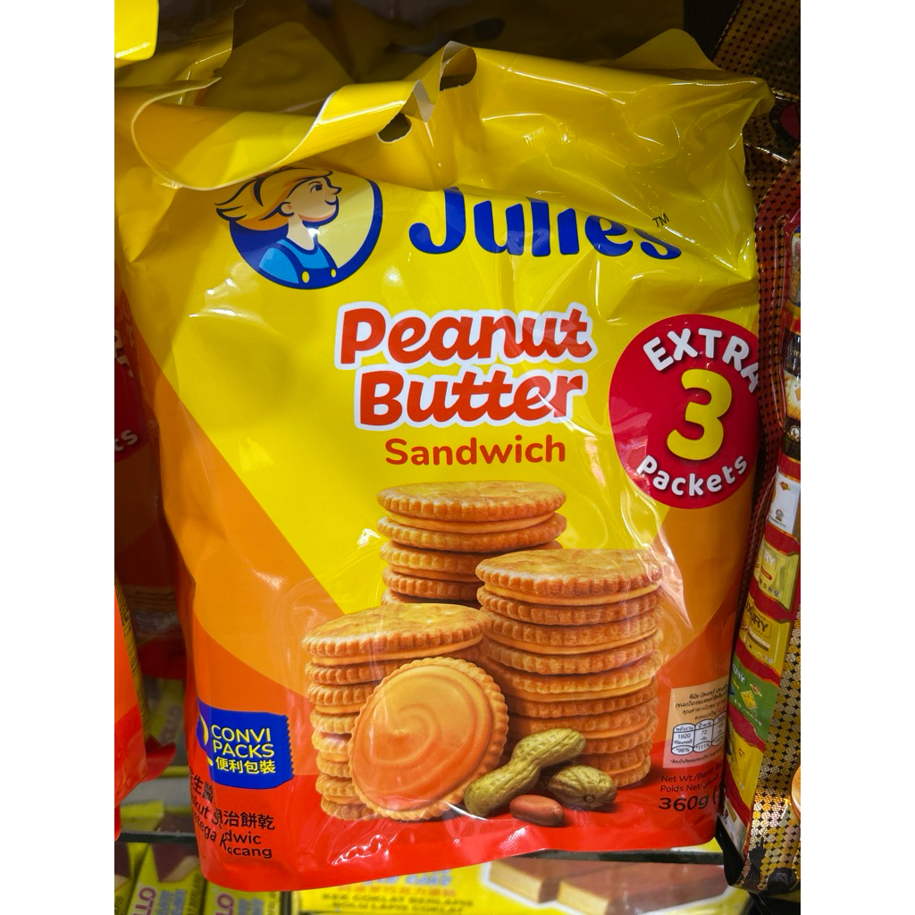 Biskuit Peanut Butter Julie’s 360gr Malaysia / Sandwich Mentega Kacang Julies