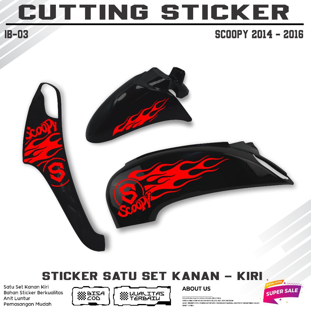 COD. STRIPING CUTTING SCOOPY 2014 -2016 || LIS STICKER DESAIN SIMPLE KEREN