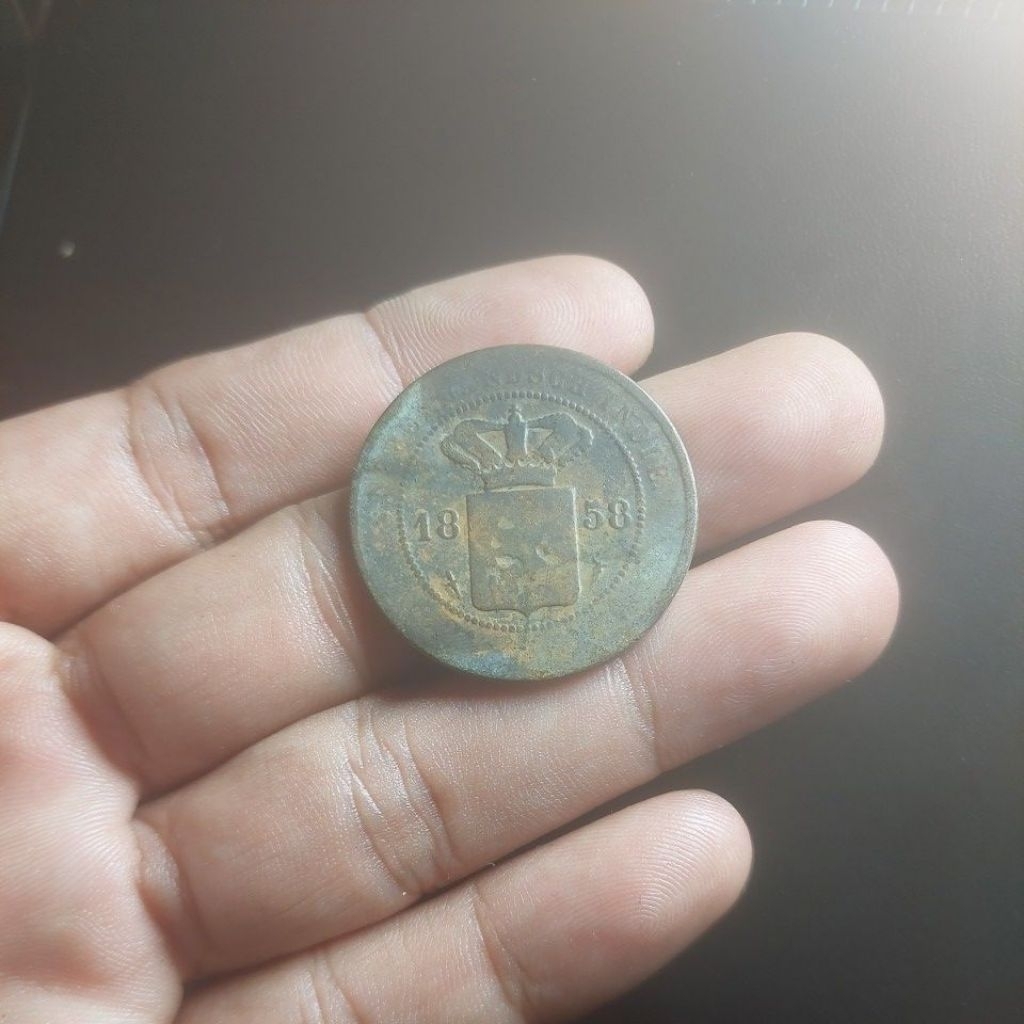 Koin belanda tahun 1858 asli