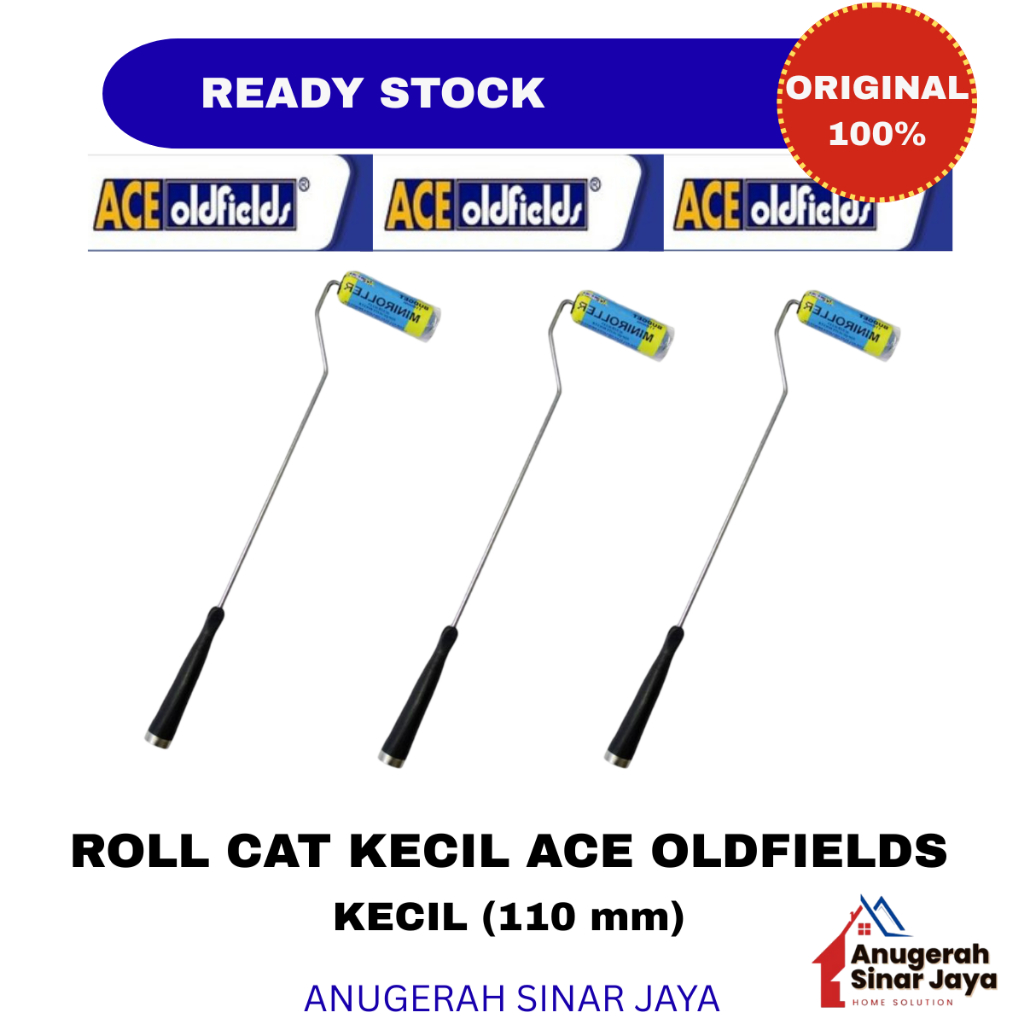 Roll Cat ACE OLDFILEDS / Kuas Roll Cat ACE KECIL 110 MM / Roll Cat ACE