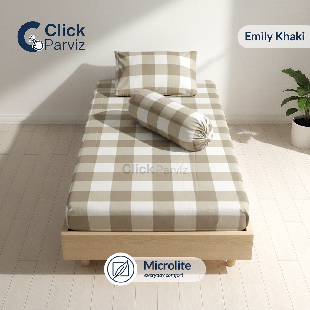 Sprei Aesthetic 90x200 Single Motif Kotak Tinggi 15cm, 20cm - Sudut Karet