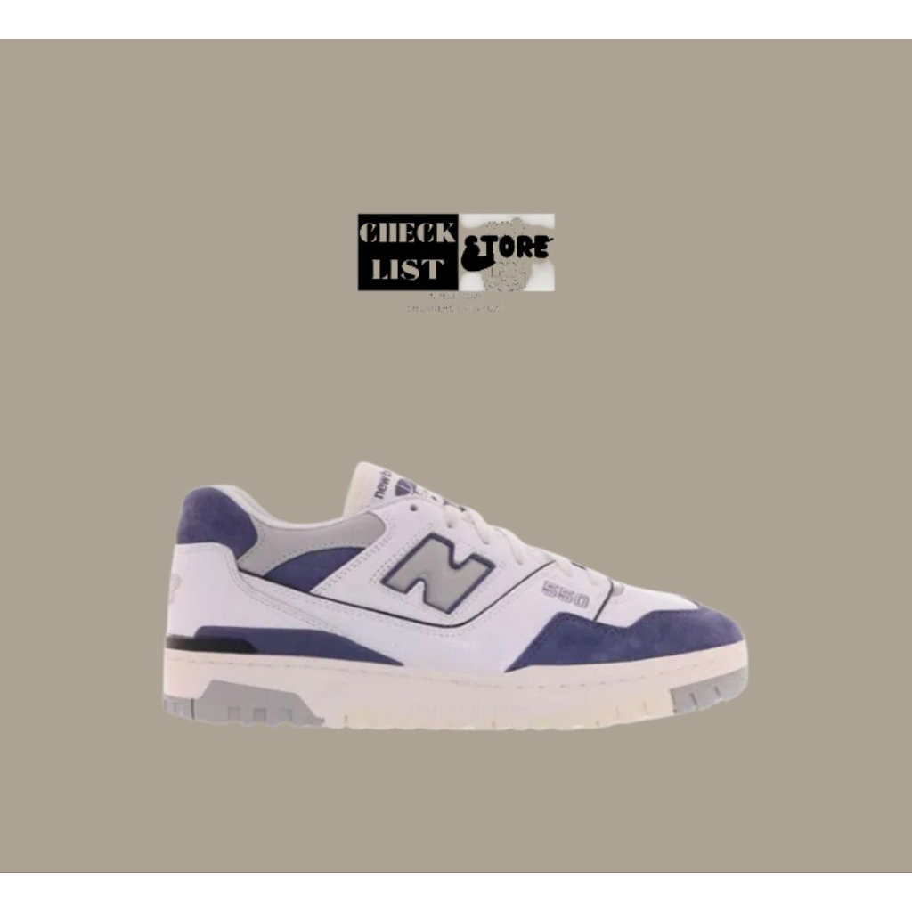 SEPATU NEW BALANCE 550 SNEAKERS ORIGINAL 100% (MENS) BB550BWG WHITE NAVY