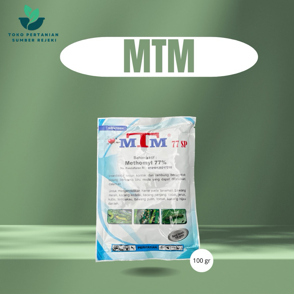 INSEKTISIDA MTM 77 SP METHOMYL 77% KEMASAN 100 GRAM