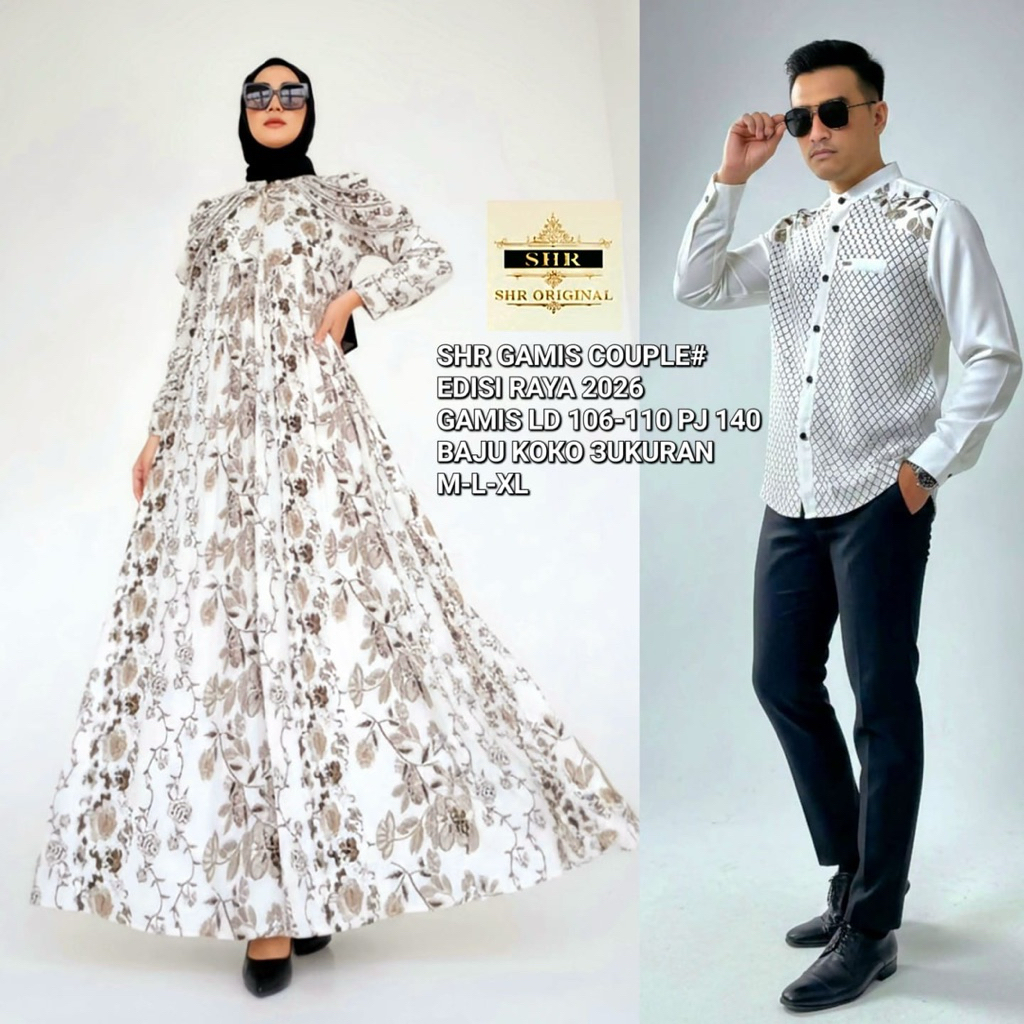 “BY SHR ORI NEW” READY BAJU LEBARAN COUPLE ROMEO & JULIET EDISI IDUL FITRI SATIN PRINTING BY SHR ORI