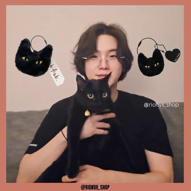 [ORDER] Suga Seol Tang Keyring “Ab Fab Black Cat” Min Yoongi