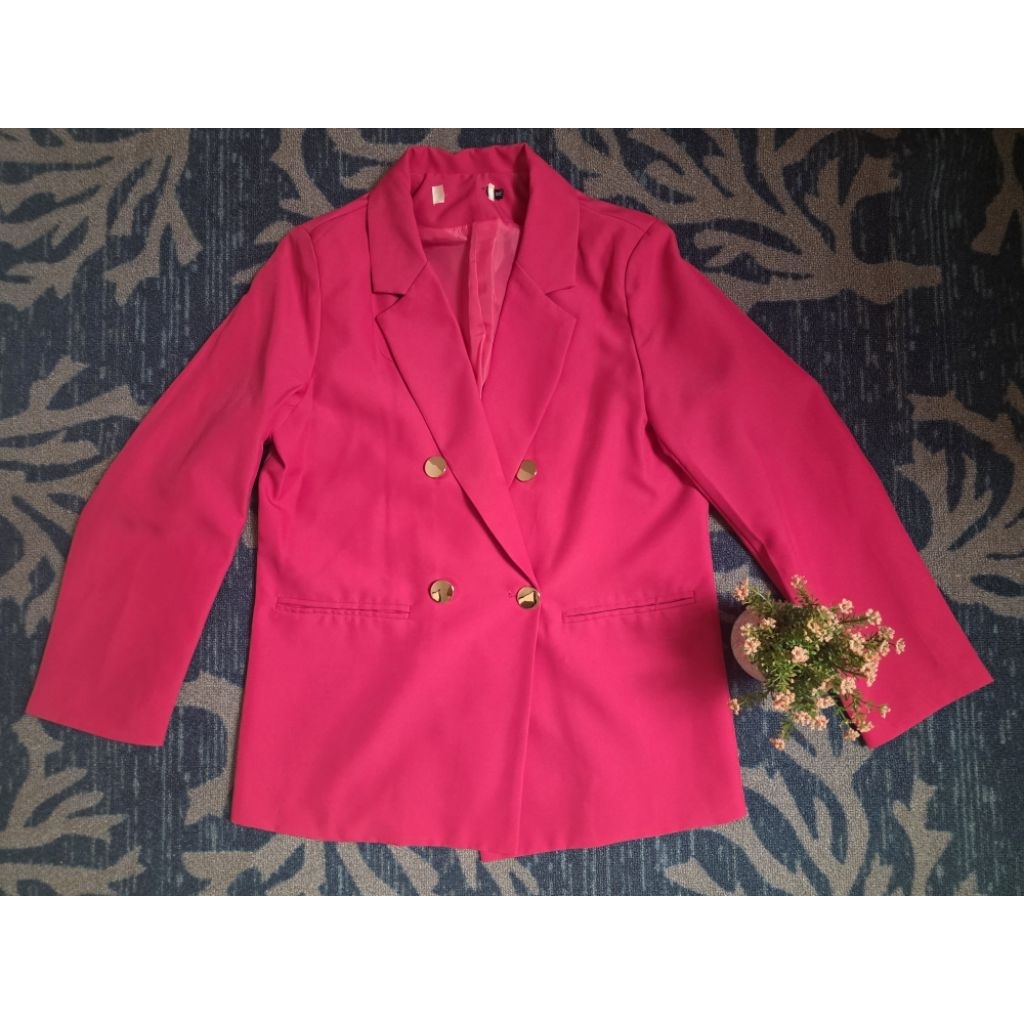 [Preloved] Pink Fuschia Blazer