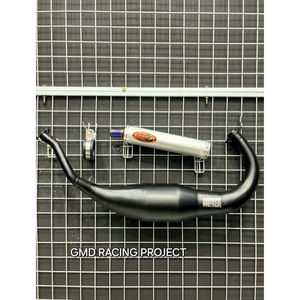 Knalpot Ninja R RR SS LMN  Type Press Powder Coating Silencer Almunium las 32 Blue Miring Cobra Medi