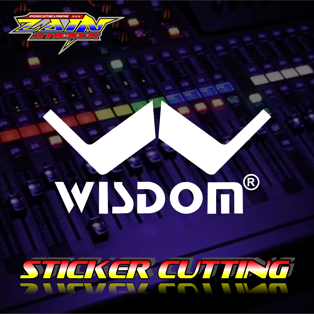 cutting sticker hardcase box sound system wisdom.stiker label audio wisdom