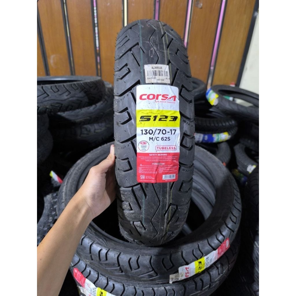 Baru Ban Corsa S123 Ukuran 130/70-17 Tubeless 130 70 Ring 17.