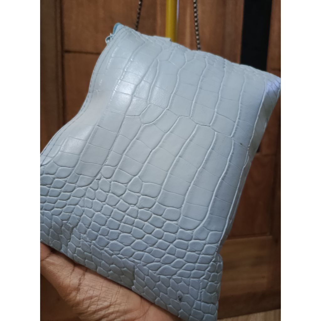 Pounch etnik kulit buaya jadi jadian ( Preloved) 90%