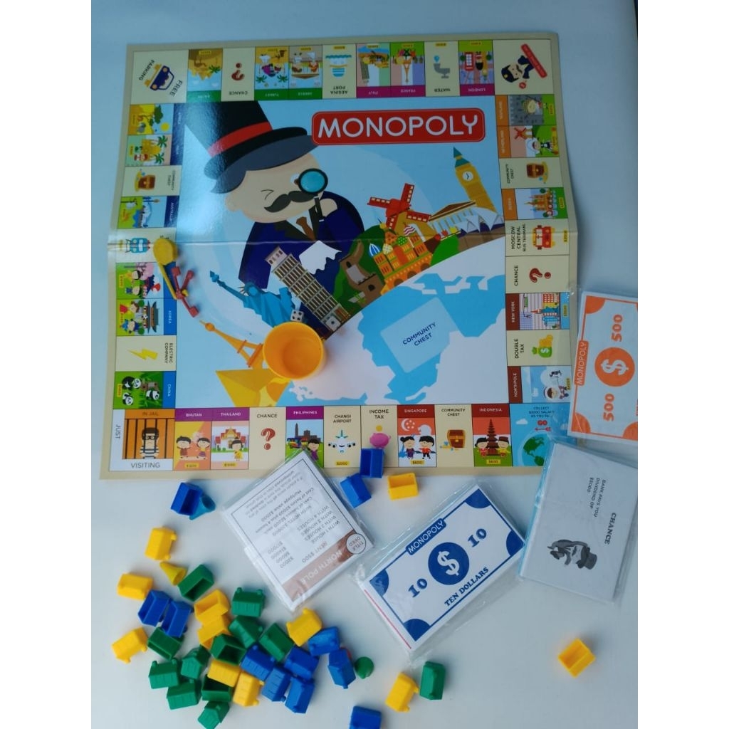 Mainan Monopoli Large - Monopoli Ukuran Besar Dengan Uang Dollar