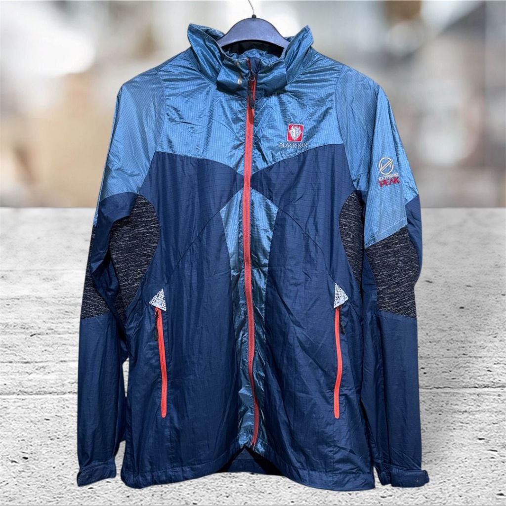 BLACKYAK Extreme Peak Outdoor Jacket 1 Layer / Jaket Running Hiking Trekking Black Yak