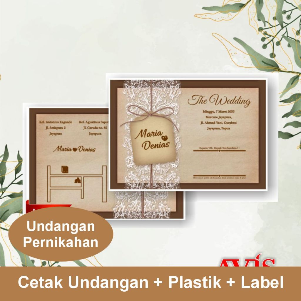 CETAK UNDANGAN PERNIKAHAN AVIS 106-110