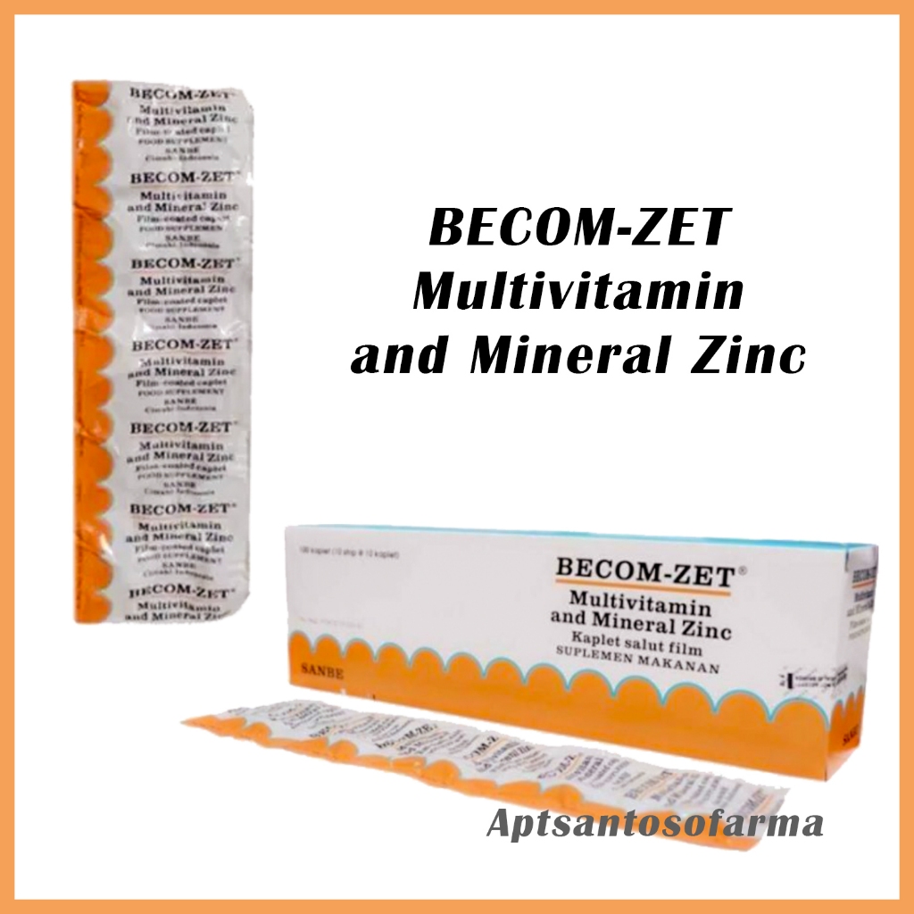 BECOM ZET Strip isi 10 Tablet untuk Menjaga Daya Tahan Tubuh
