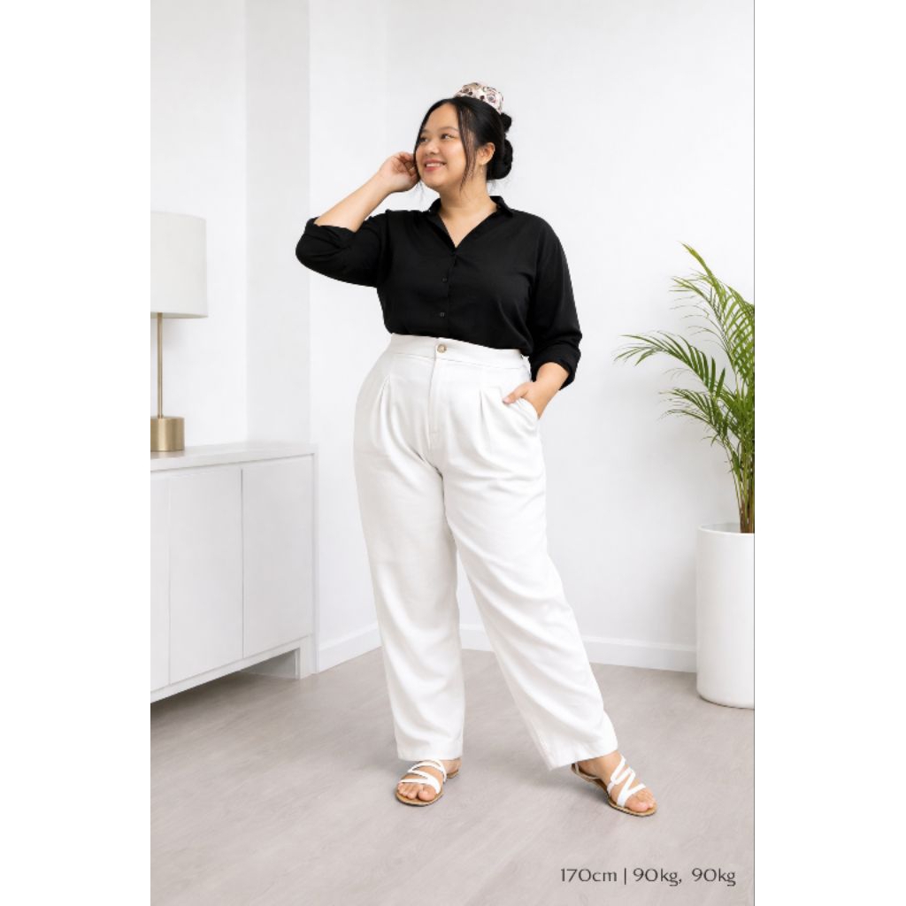 Goddess Bali Jessy Pants Celana Pajang BIG SIZE Tebal Anti Nerawang | Celana Kulot Jumbo Wanita Tida