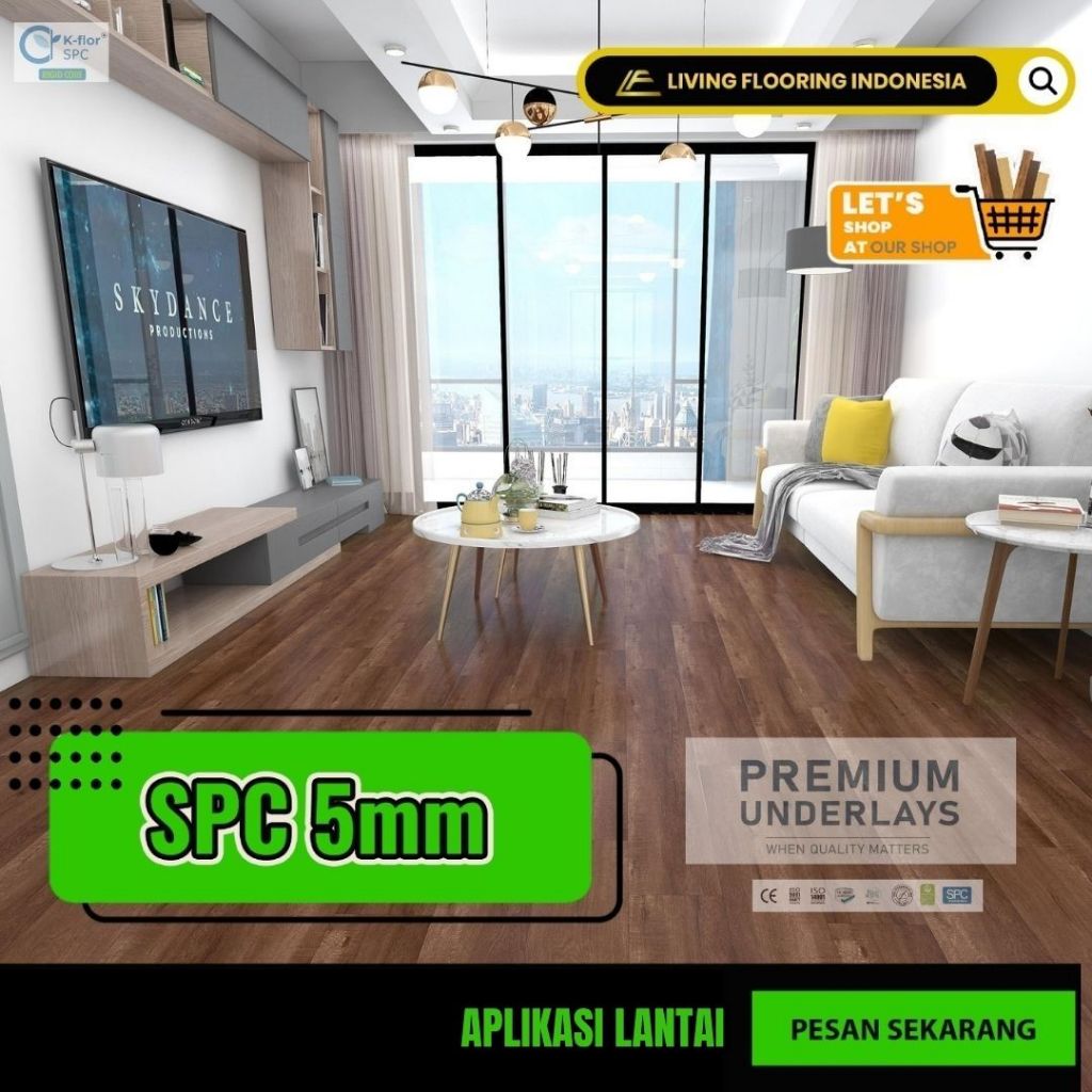 Lantai SPC K Floor 5mm | Lantai Vinyl Motif Kayu