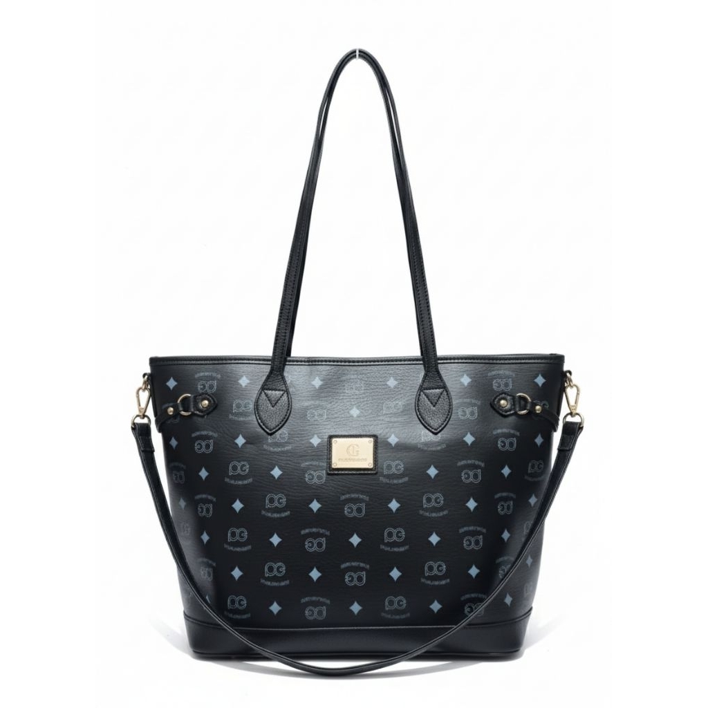 Tote bag hitam shoulder bag kulit Paolo gomes