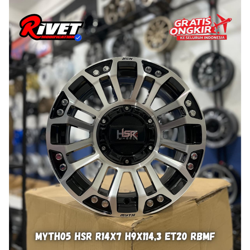 VELG RACING MUATAN UNTUK MOBIL L300 GRANDMAX APV LUXIO Dll PELEK HSR MYTH05 RING 14 PCD 9X114