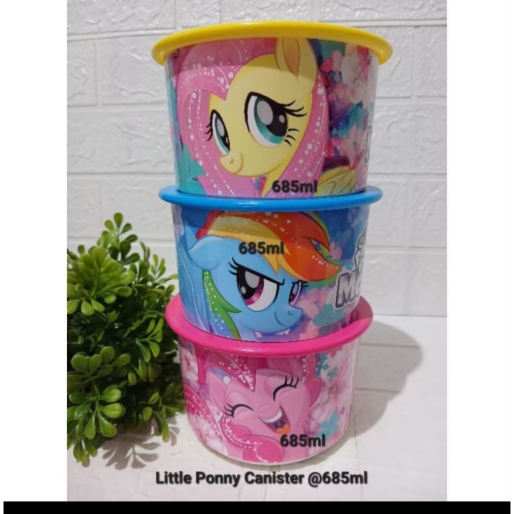 Toples motif  pony canister 685 ml tupperware  eceran 1 pcs