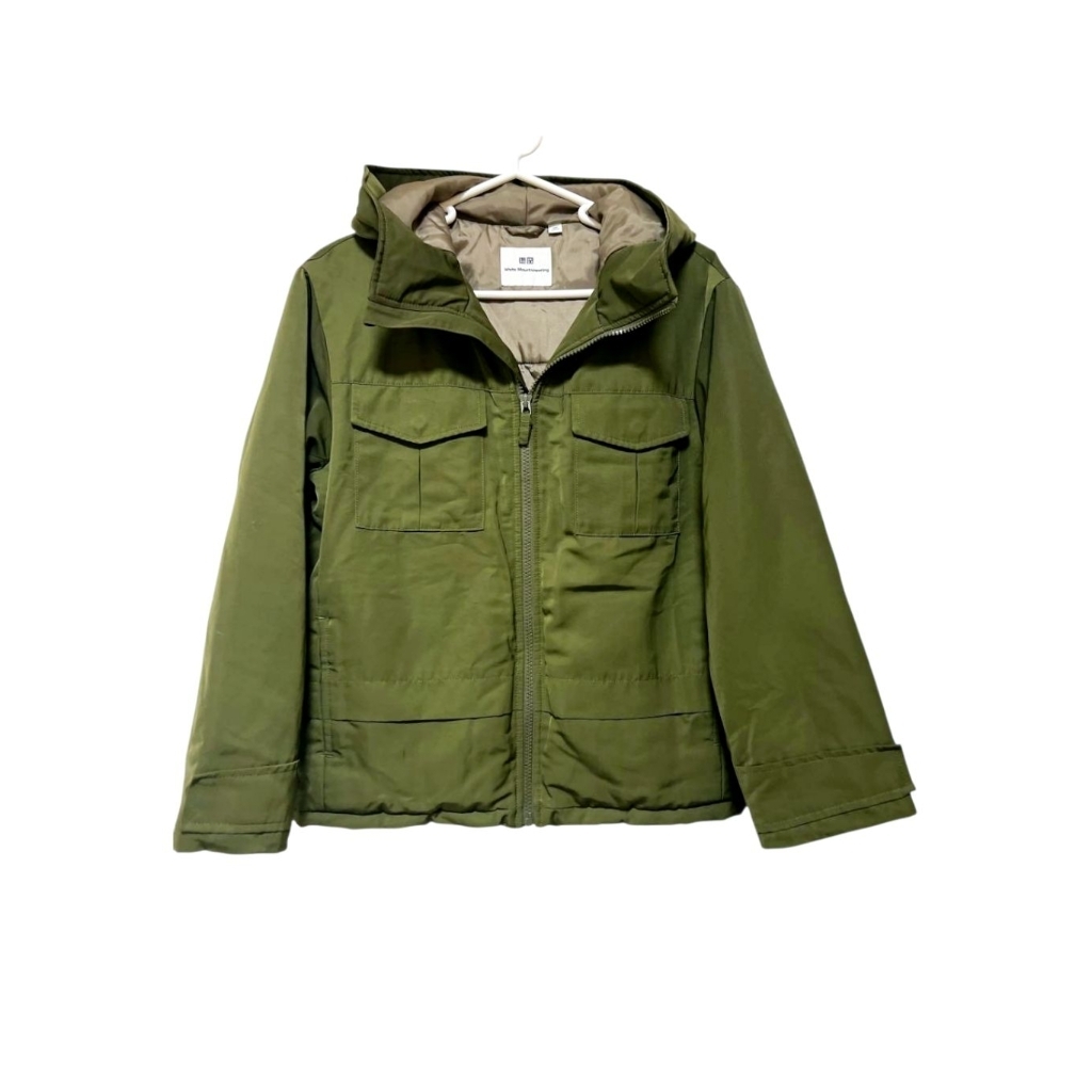 jaket uniqlo white mountaineering mantap