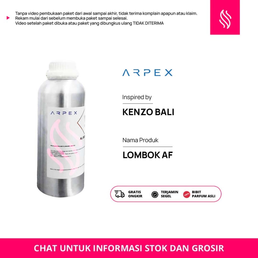 JUAL BIBIT PARFUM ASLI - LOMBOK AF - ARPEX - SEGEL - SUMBARA PARFUM