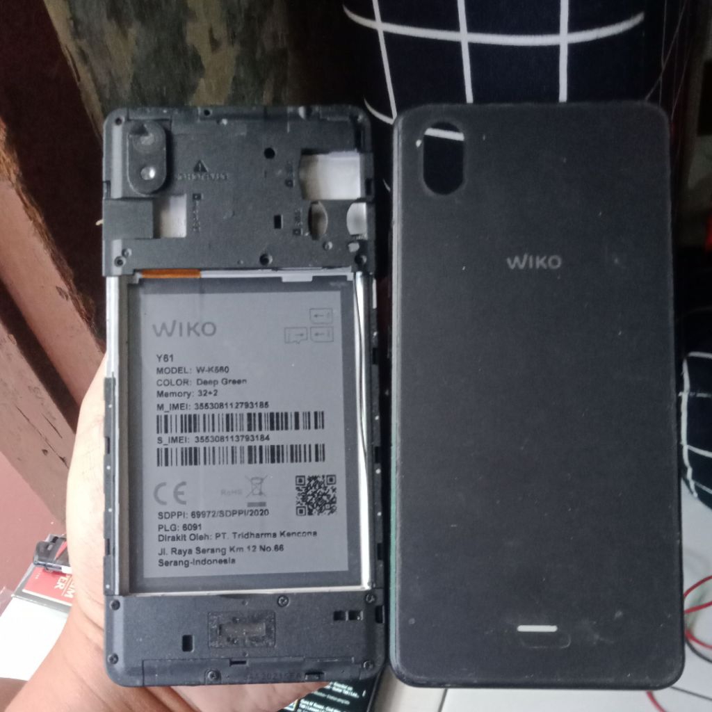 backdoor tulangan Wiko y61 original mulus