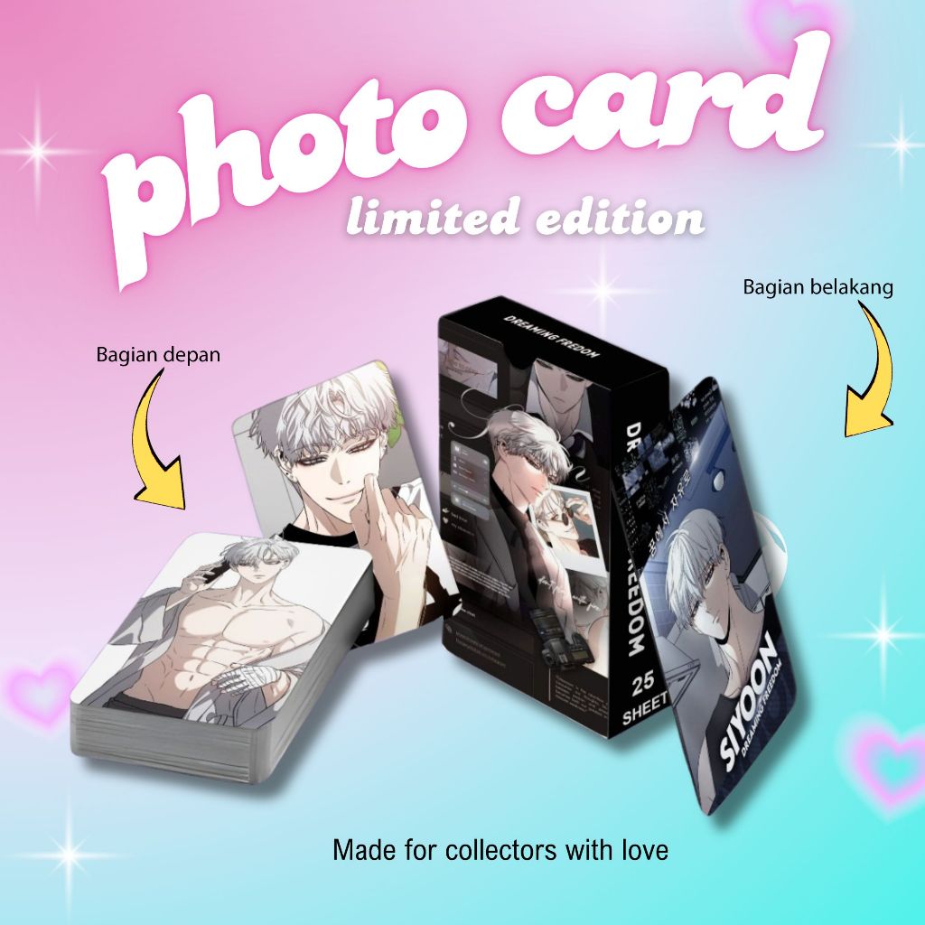 [ 2 Sisi ] Photocard Set Terbaru Siyoon Baek Manhwa From Dreams To Freedom premium 25 pcs with box