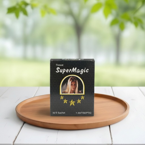 Super Magic Man Tissue Original - Tisu Basah Pria Pembersih Kulit Luar - Tissue Magik Man BPOM