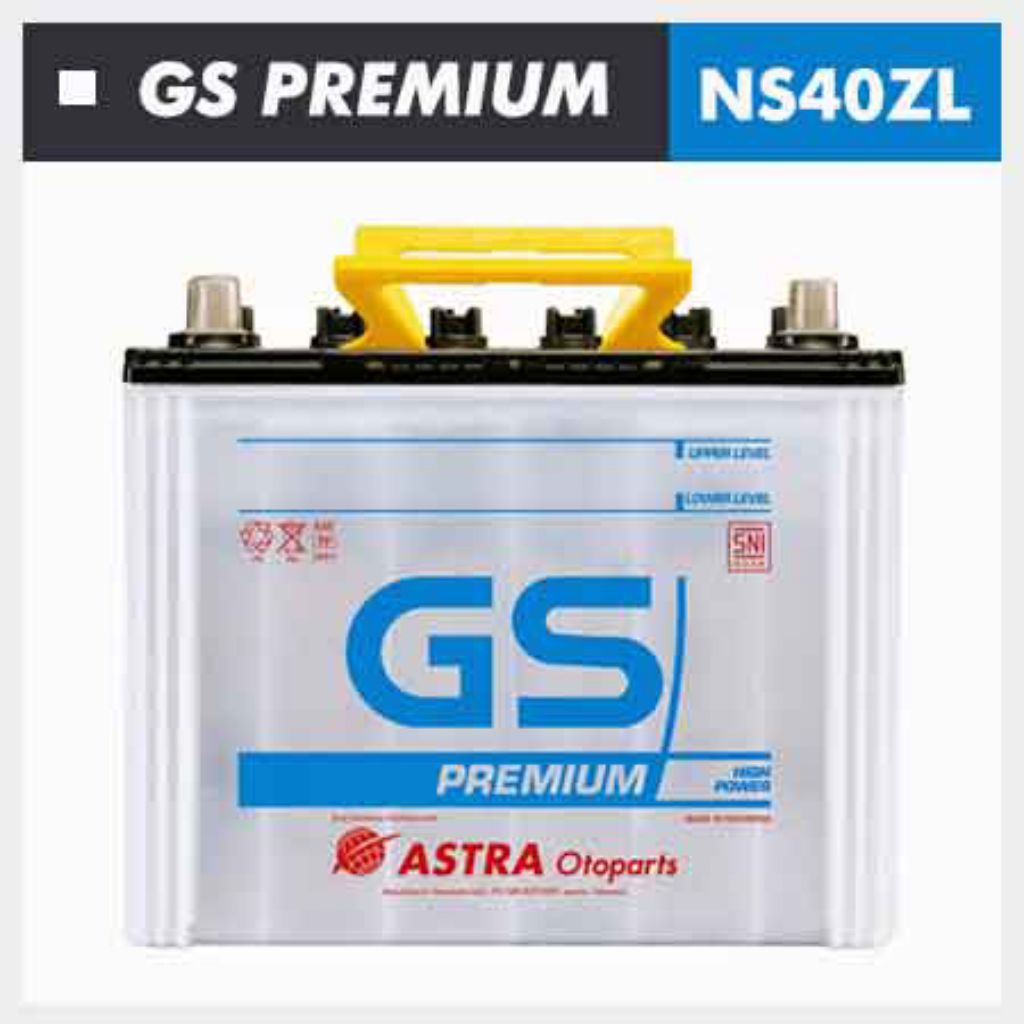 AKI GS ASTRA PREMIUM (BASAH) NS40ZL 12V (Volt) / 35Ah (Ampere-Hour)