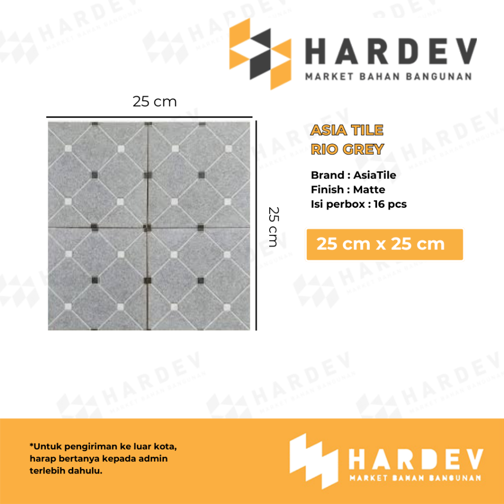 ASIA TILE 25X25 Rio Grey