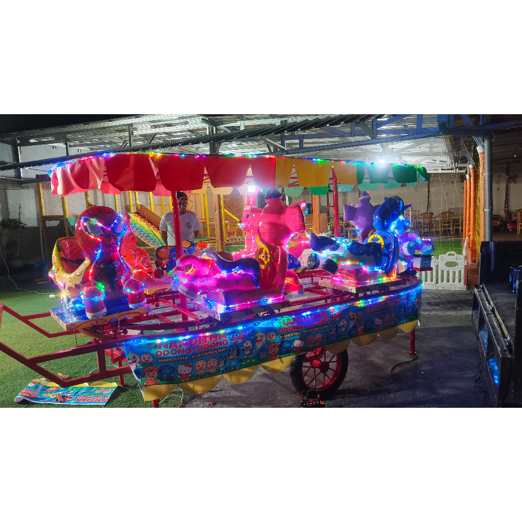 odong odong kereta panggung fiber karakter animals
