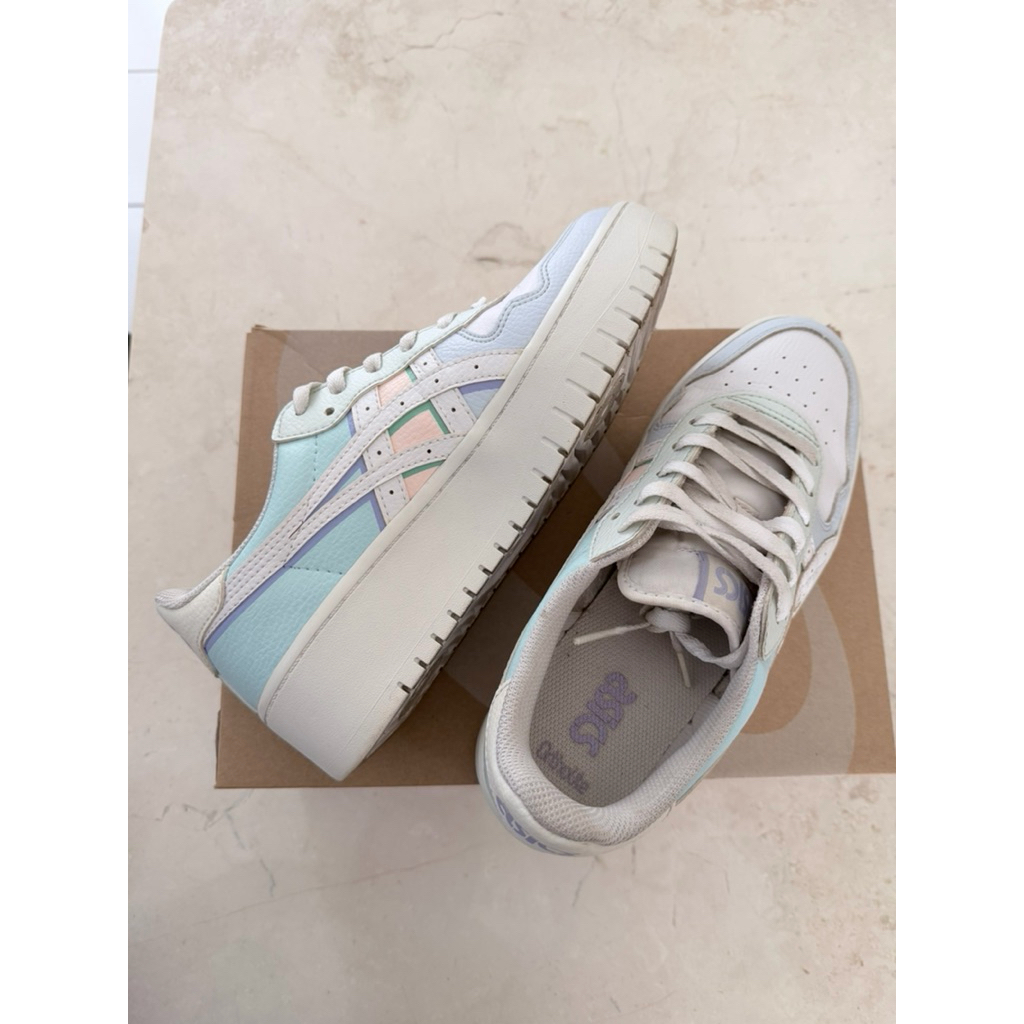 [PRELOVED] ASICS JAPAN S PF WOMEN STANDARD   WHITE/AQUAMARINE