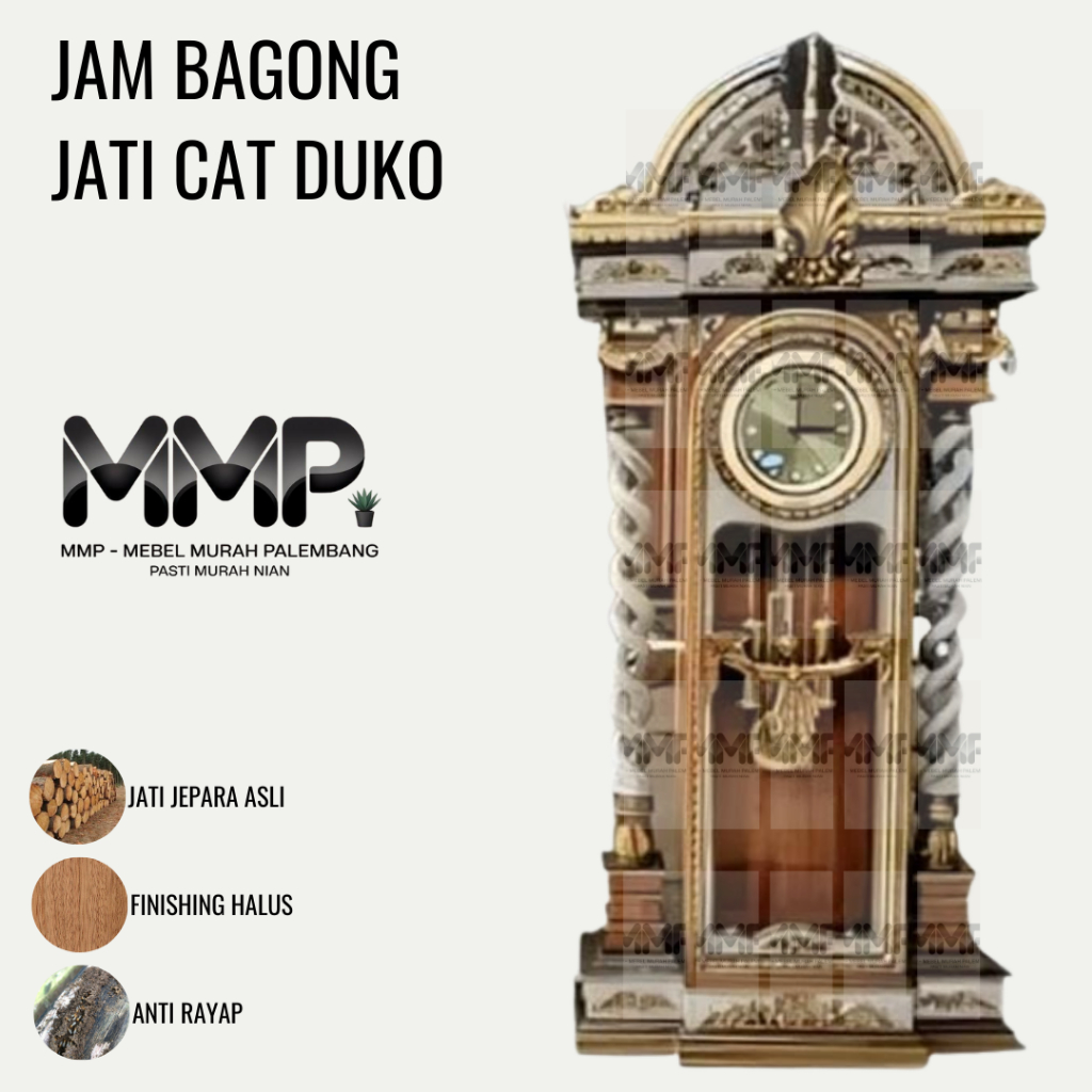 Jam Jati Bagong Cat Duko | Jam Hias Jati Asli Jepara Murah Palembang
