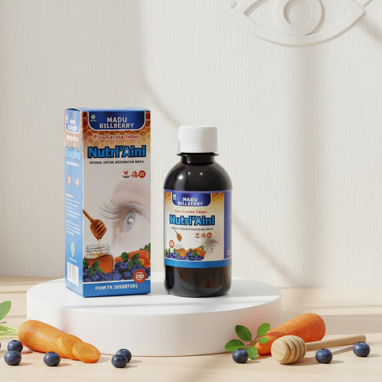 Madu sehat mata Madu Bilberry Nutri 'Aini madu suplemen.mata