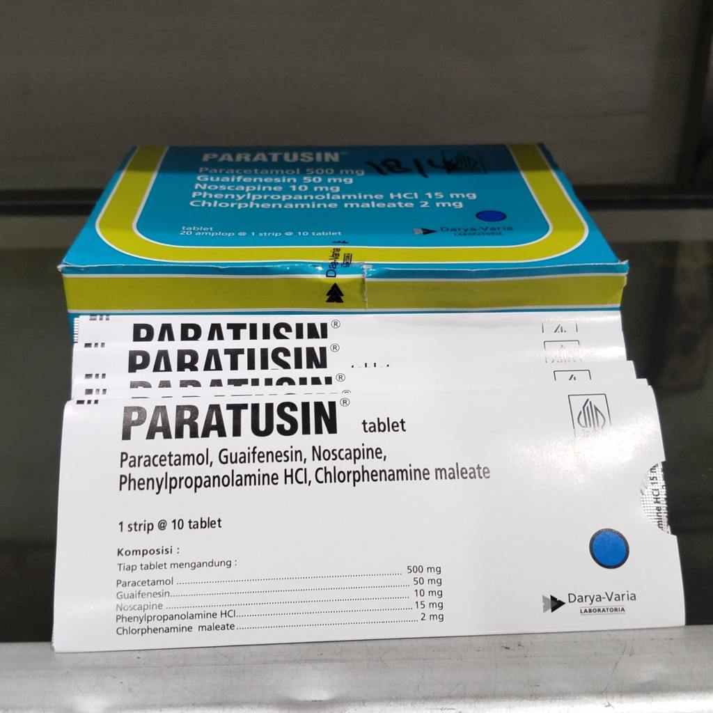 Paratusin Obat Tablet Meriang Demam Panas Flu Batuk Pilek Dewasa Paten Bagus isi 10 Tablet 1 Strip K