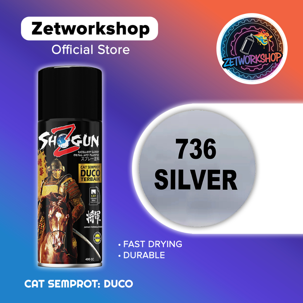 Cat Semprot Pilok Pilox Pylox Shogun Z Silver Silper 736