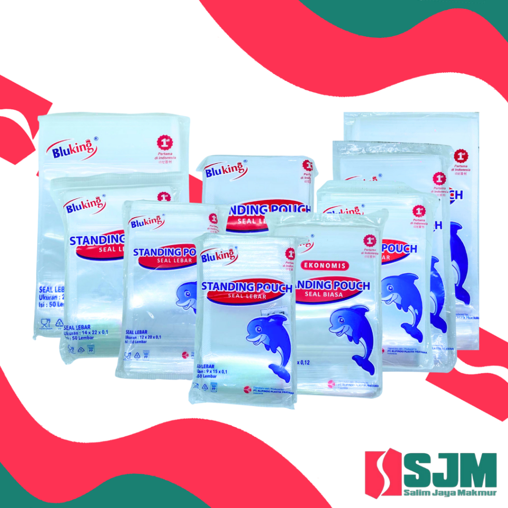 Dolphin Standing Pouch 50 Pcs – Plastik Kemasan Standing Pouch