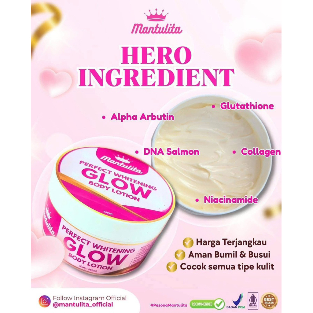 PAKET COMBO HB PERFECTWHYTENING GLOW + TONER by MANTULITA