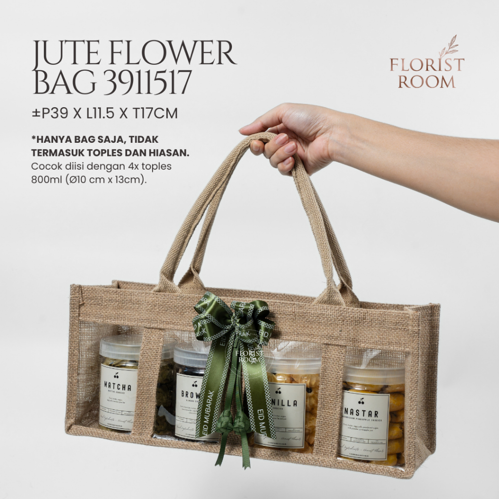 Jute Flower Bag 3911517 - Kantong Jute - Hadiah - Hampers