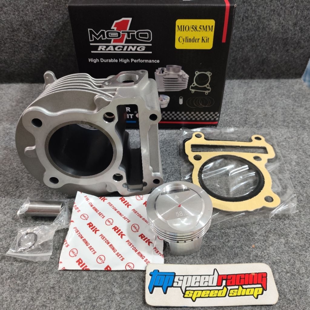 BLOK SEHER MOTO 1 BLOK SET BORE UP 58,5 mm BUAT YAMAHA MIO / NOUVO / FINO KARBU / MIO SOUL / MIO SPO