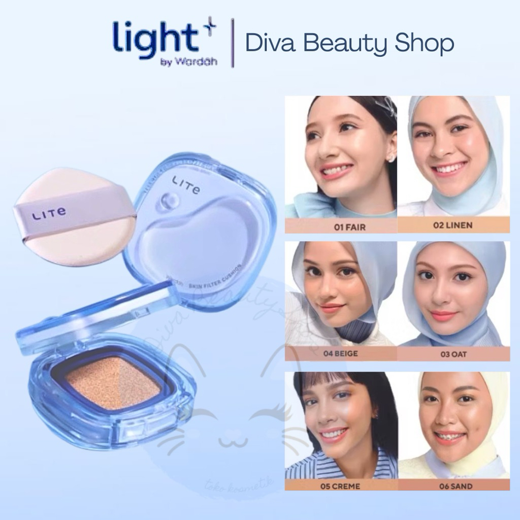 [DIVA] Wardah Cushion Lite Skin Filter Cushion 11g