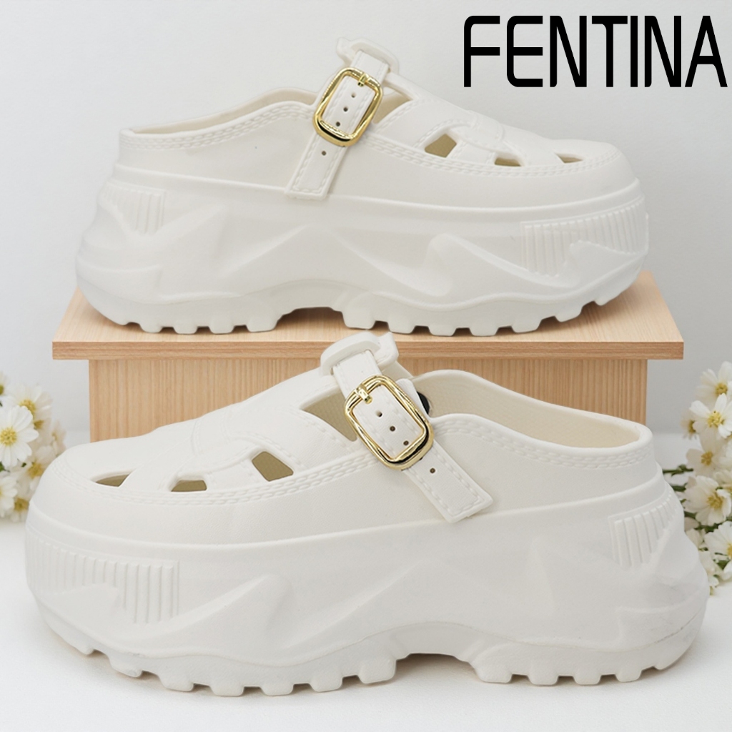 FENTINA Sandal Selop Baim Wedges Sandal Jelly Wanita Kekinian Sandal Baim Fuji Bahan EVA Premium