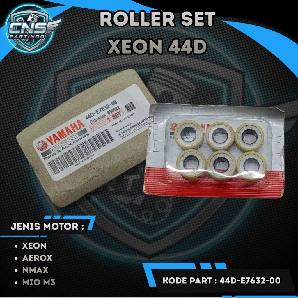Roller Weight Set 44D Xeon Mio M3 Aerox Nmax KUALITAS ORIGINAL YAMAHA