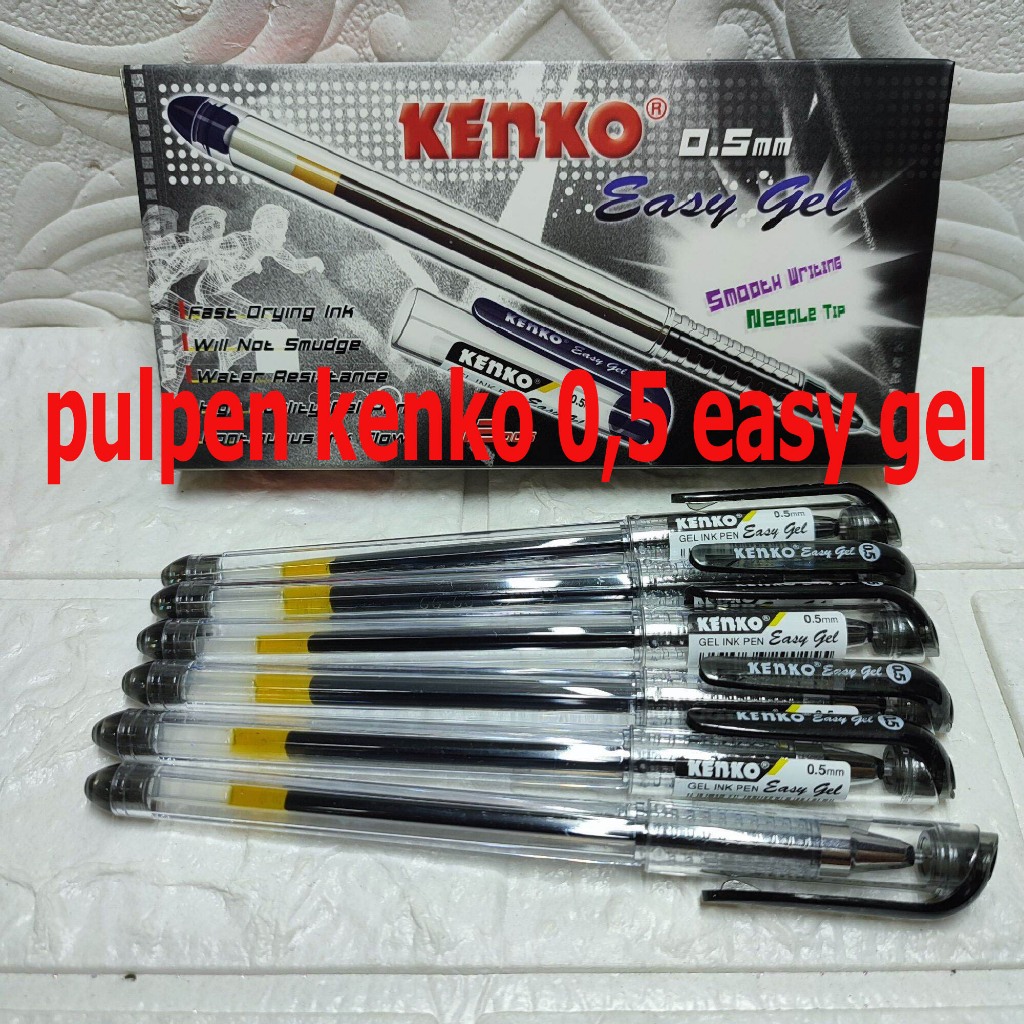 Pen Gel Kenko Easy Gel 0.5mm/ Pen Gel Cair 0.5mm/ Pen Cair Kenko 0.5mm