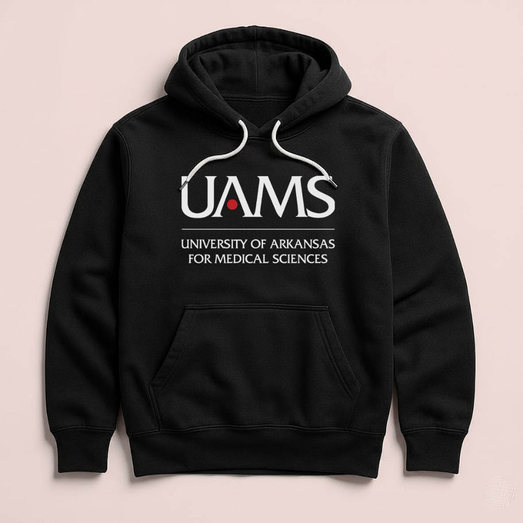 Hoodie UAMS University of Arkansas For Medical Sciences  Unisex Sweater Fleece Black Hitam Cloth
