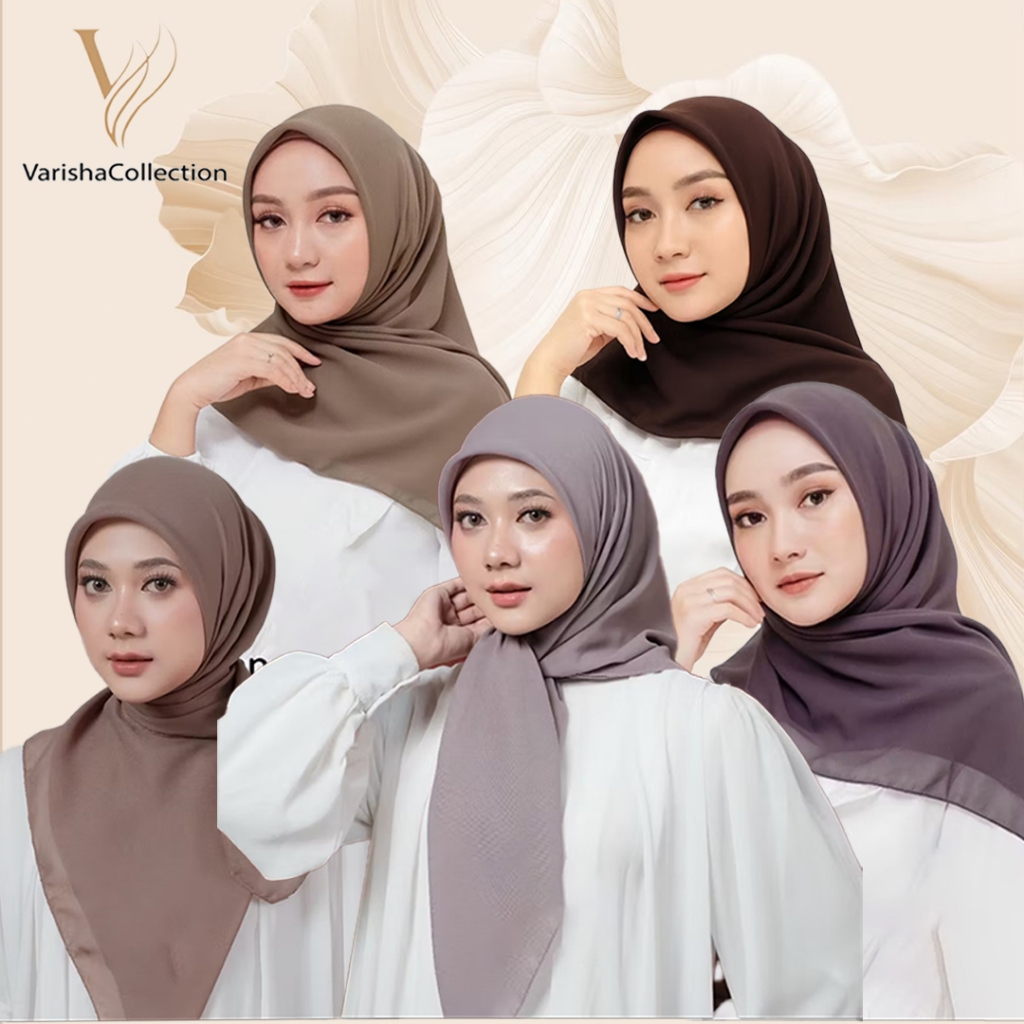 Paris Polos Jadul Hijab Kerudung Varisha Segiempat #2