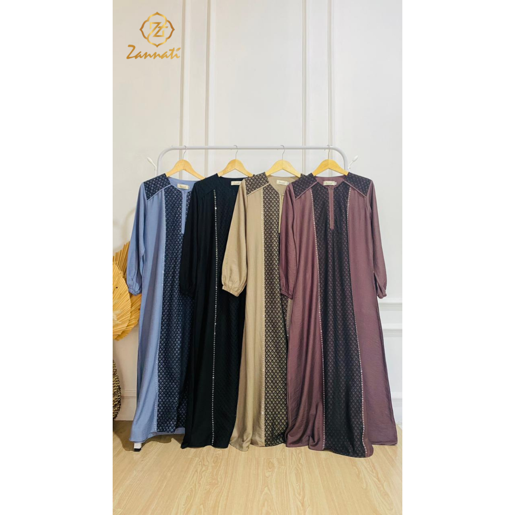 Gamis Couple Ibu & Anak 2-18 Tahun Linen Premium Mix Brukat